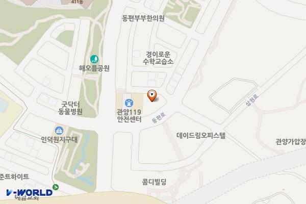 동편마을 센타빌딩 위치 지도 — 경기도 안양시 동안구 동편로27번길 7