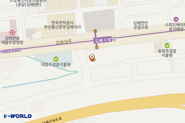 김해시청역 복합주차장 위치 지도 — 경상남도 김해시 김해대로 2402