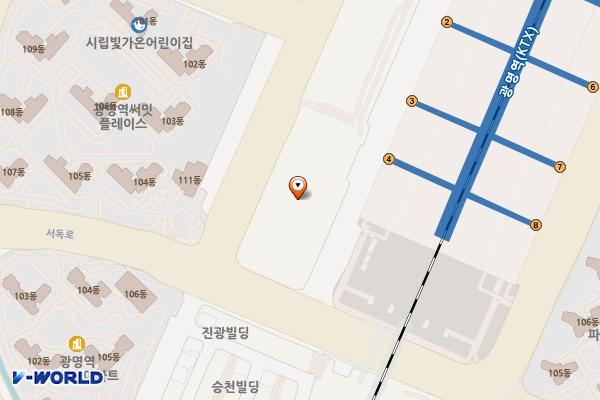 광명역B주차빌딩 위치 지도 — 경기도 광명시 덕안로 16