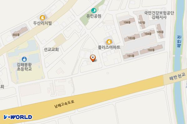 반도보라아파트 뒤편공영주차장 위치 지도 — 경상남도 김해시 전하로176번길 39-16
