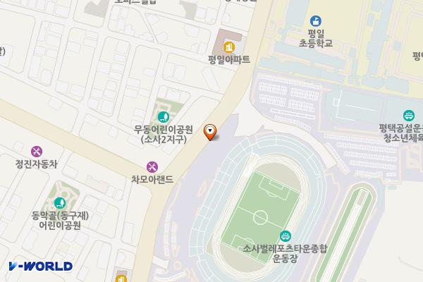 소사벌 레포츠타운 위치 지도 — 경기도 평택시 평남로 616