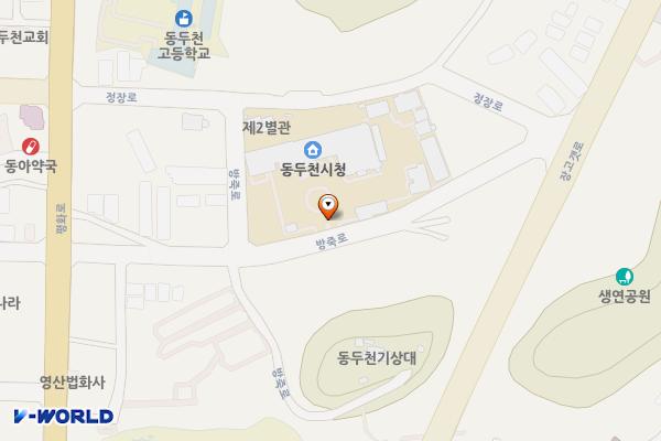 동두천시청 위치 지도 — 경기도 동두천시 방죽로 23