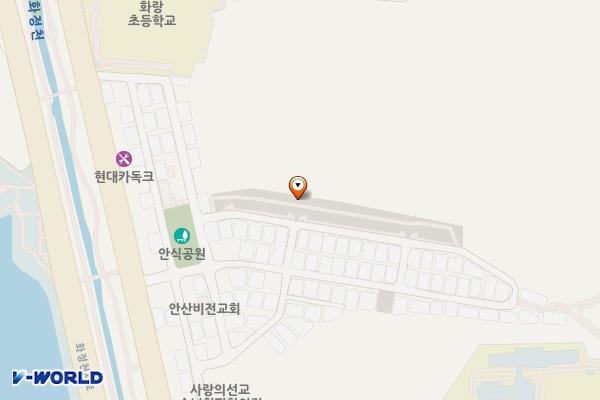 고잔동 138호 주차장 위치 지도 — 경기도 안산시 단원구 고잔동  산74-3