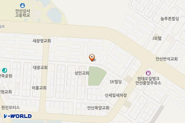 기쁨어린이공원 지하주차장 위치 지도 — 경기도 안산시 단원구 와동 833
