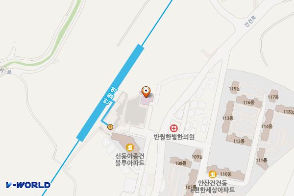 반월역 환승공영유료주차장 위치 지도 — 경기도 안산시 상록구 건건동 535-14