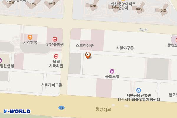 동원빌딩 앞 공영유료주차장 위치 지도 — 경기도 안산시 단원구 고잔동 540