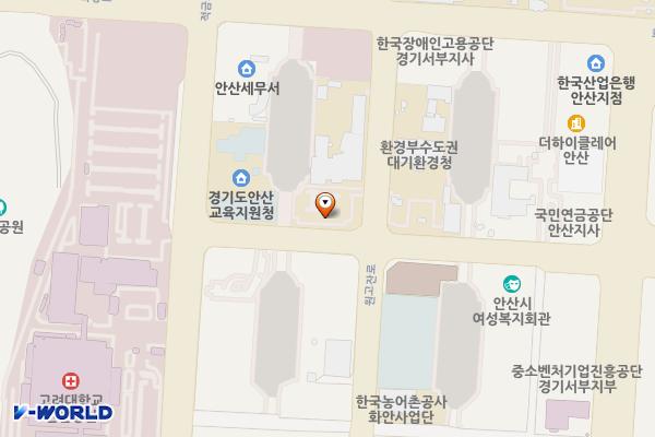 안산세무서뒤공영유료주차장 위치 지도 — 경기도 안산시 단원구 원고잔로 25