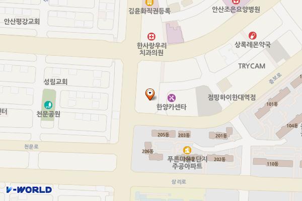 삼성스토어 안산고잔 위치 지도 — 경기도 안산시 상록구 광덕1로 342
