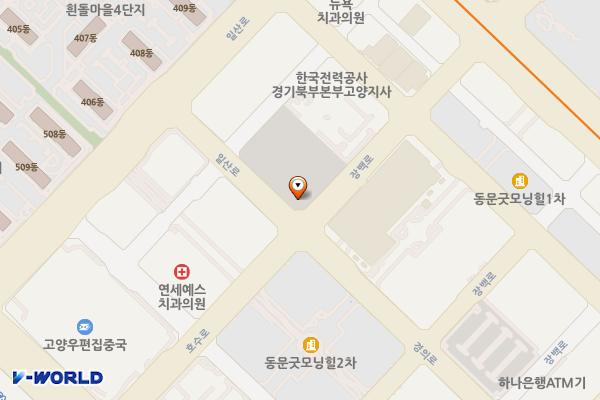 백석 제1공영주차장 위치 지도 — 경기도 고양시 일산동구 백석동 1311