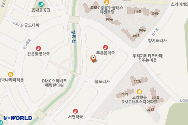 DMC스타허브플러스 위치 지도 — 경기도 고양시 덕양구 꽃마을로 64