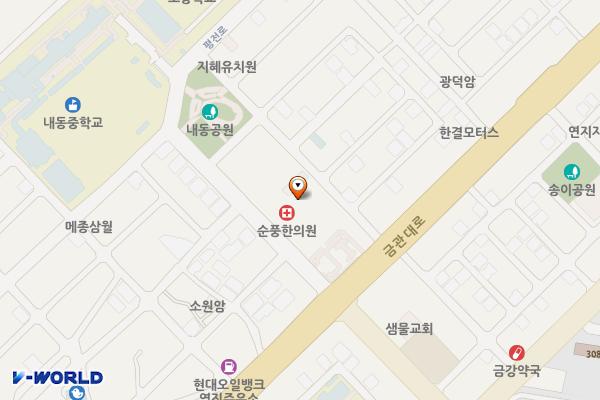 내동 평전사거리 공영주차장 위치 지도 — 경상남도 김해시 금관대로1297번길 7-1