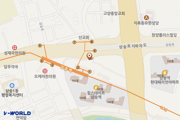 삼송역 환승공영주차장 위치 지도 — 경기도 고양시 덕양구 삼송동 290