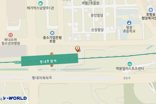 코레일 평내호평역 위치 지도 — 경기도 남양주시 늘을2로14번길 12