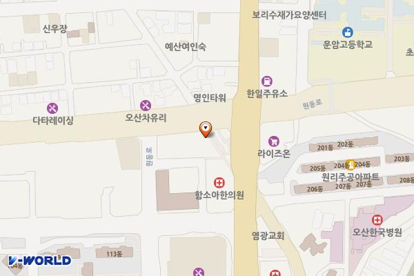 삼성스토어 오산 위치 지도 — 경기도 오산시 원동로 34