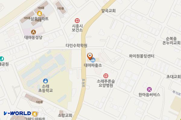 대야파출소 옆 공영주차장 위치 지도 — 경기도 시흥시 호현로 42