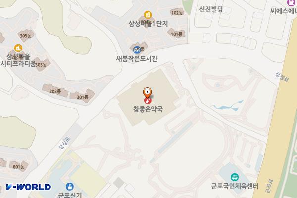 이마트 T군포점 위치 지도 — 경기도 군포시 삼성로 74
