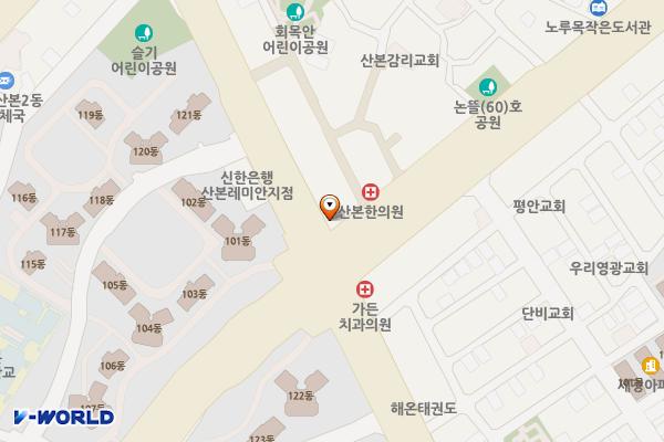 산본시장공영주차장 위치 지도 — 경기도 군포시 산본천로 177