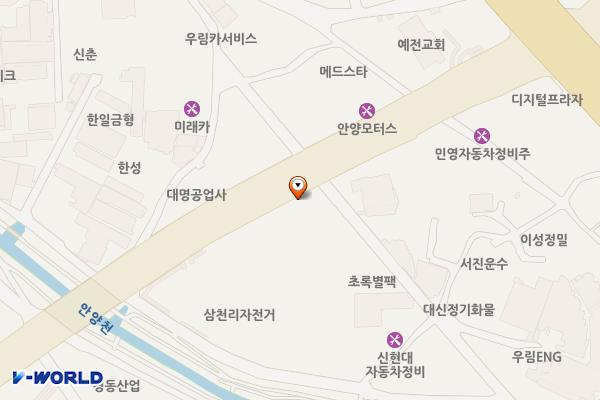 CU의왕오전공단점 위치 지도 — 경기도 의왕시 의왕군포로 27