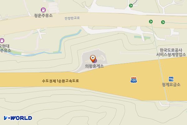 의왕청계행복드림쉼터 위치 지도 — 경기도 의왕시 안양판교로 476