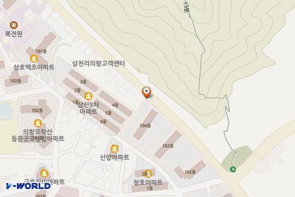 오전로 공영주차장 위치 지도 — 경기도 의왕시 오전로 77