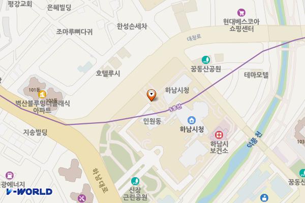 하남시청 위치 지도 — 경기도 하남시 대청로 10