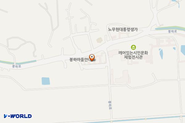봉하마을 위치 지도 — 경상남도 김해시 진영읍 본산리 8-91