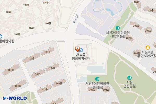 서농동주민센터 위치 지도 — 경기도 용인시 기흥구 서천동 748