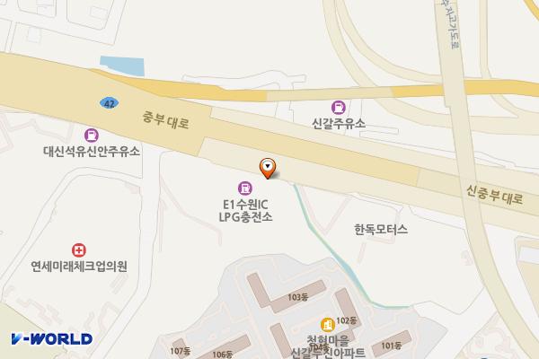 E1수원IC충전소 위치 지도 — 경기도 용인시 기흥구 중부대로 252