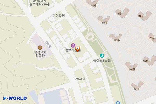 현대블루핸즈 구성자동차정비공장 위치 지도 — 경기도 용인시 기흥구 동백죽전대로527번길 98-25