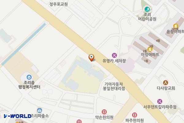 현대자동차 봉일천 대리점 위치 지도 — 경기도 파주시 조리읍 통일로 335