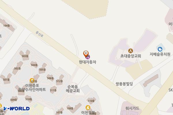 현대블루핸즈 이천증포점 위치 지도 — 경기도 이천시 증신로 170