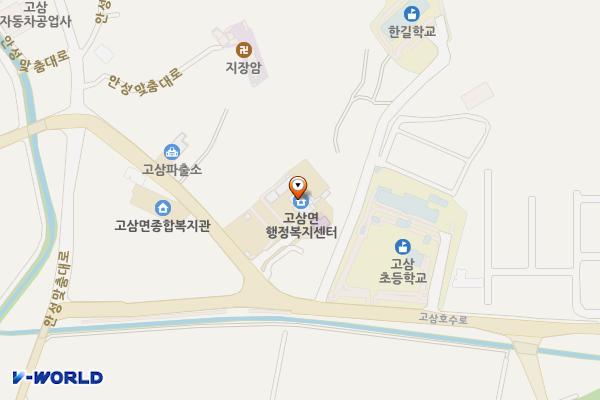 고삼면사무소 위치 지도 — 경기도 안성시 고삼면 고삼호수로 21