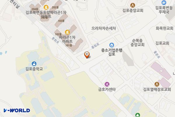 기아오토큐 사우점 위치 지도 — 경기도 김포시 중구로 3