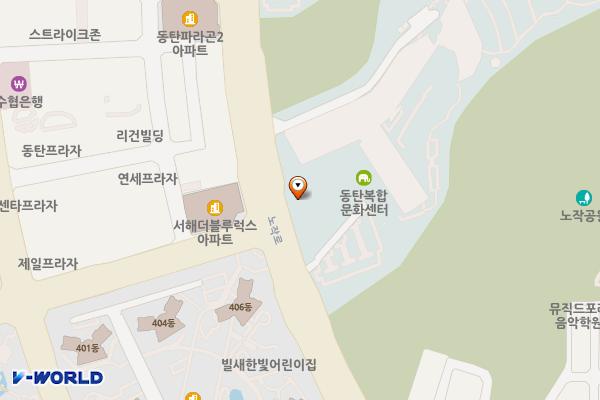 동탄복합문화센터 위치 지도 — 경기도 화성시 노작로 134