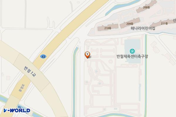 반월체육센터 위치 지도 — 경기도 화성시 반월체육공원길 92