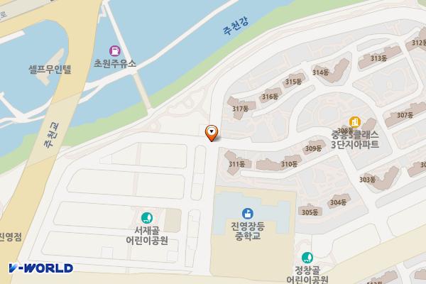 진영중흥S클래스 뒷편 노상주차장 위치 지도 — 경상남도 김해시 진영읍 진영리 1747