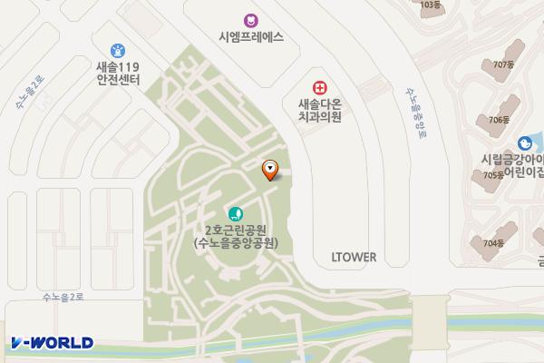 수노을중앙공원 공영주차장(실내주차장) 위치 지도 — 경기도 화성시 꽃내음1길 30