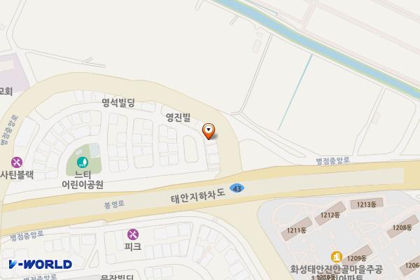 진안동 거주자 우선주차장 위치 지도 — 경기도 화성시 병점중앙로242번길 27-6