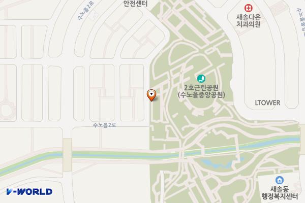 수노을중앙공원 공영주차장(실외주차장) 위치 지도 — 경기도 화성시 꽃내음1길 30