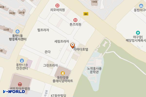 반송동(북광장)노상공영주차장 위치 지도 — 경기도 화성시 반송동 90-11