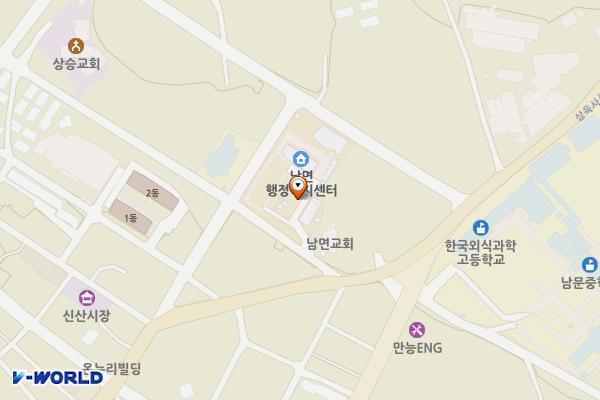 남면행정복지센터(양주시) 위치 지도 — 경기도 양주시 남면 개나리17길 6