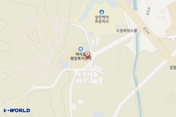 백석읍행정복지센터 위치 지도 — 경기도 양주시 백석읍 중앙로223번길 46