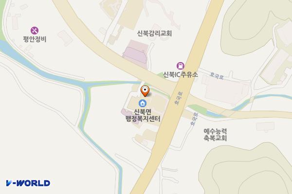 신북면행정복지센터 위치 지도 — 경기도 포천시 신북면 호국로 2065