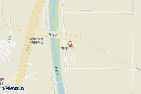 현대자동차 블루핸즈 가산현대서비스 위치 지도 — 경기도 포천시 가산면 가산로 18