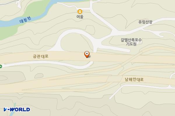 대청계곡 제2공영주차장 위치 지도 — 경상남도 김해시 대청동 산109-25