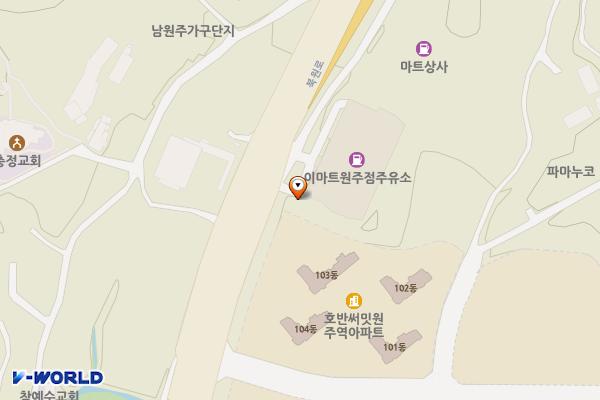 이마트 원주점 위치 지도 — 강원특별자치도 원주시 북원로 1928