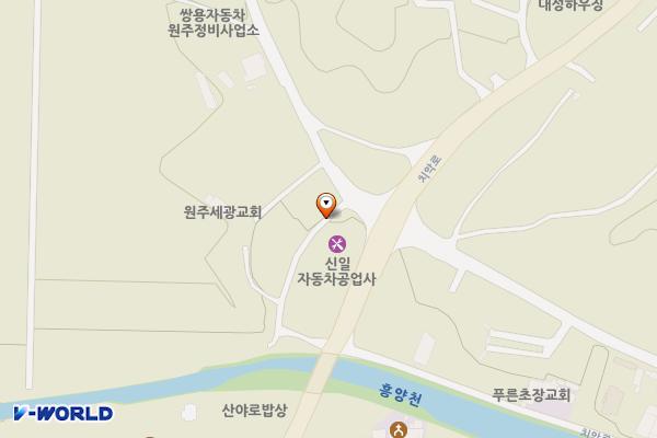 신일자동차공업사 위치 지도 — 강원특별자치도 원주시 소초면 치악로 2385