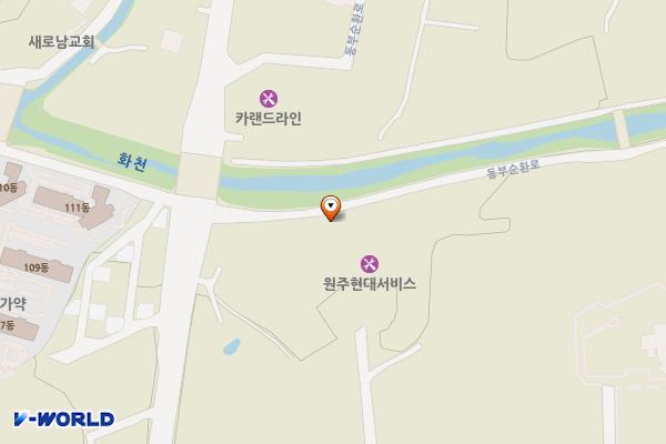 현대블루핸즈 원주현대서비스 위치 지도 — 강원특별자치도 원주시 동부순환로 338-6