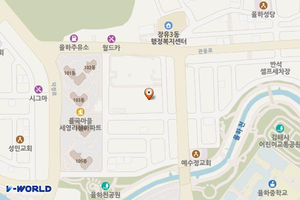 관동동 공영주차장 위치 지도 — 경상남도 김해시 관동동 1052-3