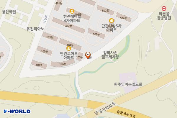 관설동 노상주차장 위치 지도 — 강원특별자치도 원주시 관설동 1776